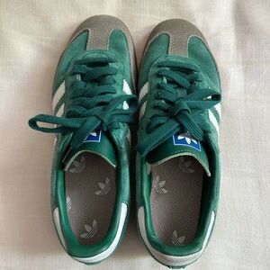 Adidas Samba Green and Gray Sneakers